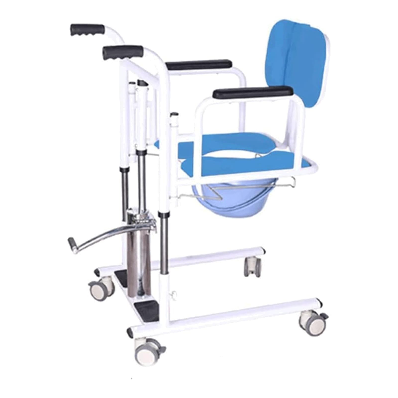 Sedia a rotelle idraulica per Ascensore per paziente con Sedia di trasferimento con Sedile Diviso a 180° Sedia per Trasporto con ausilio per l'ascensore da 150 kg/330 libbre