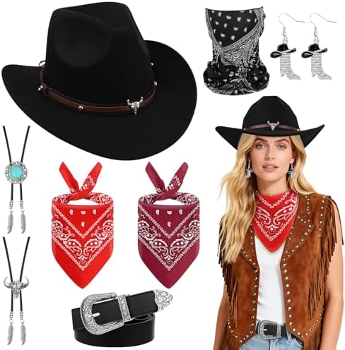 Cowgirl Costume for Women Full Set 8 Pieces Cowgirl Costume for A...