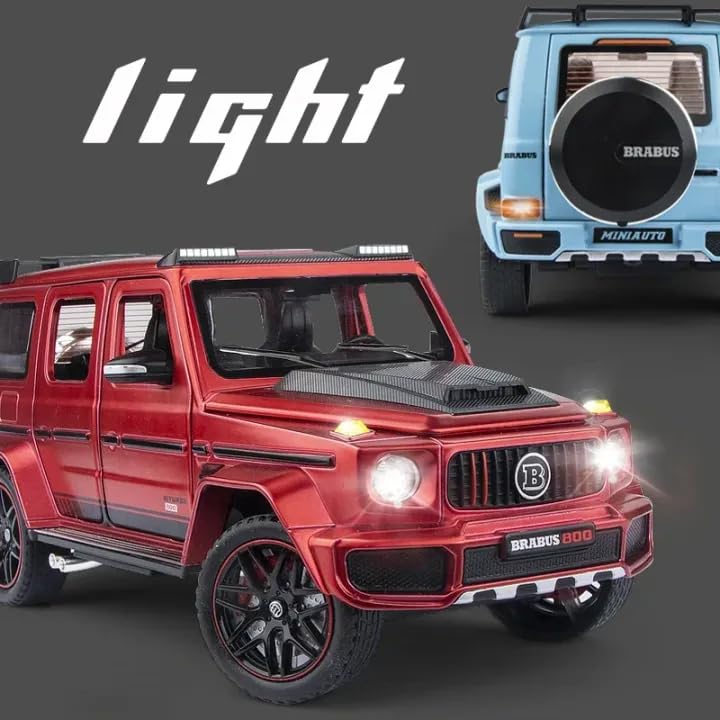 Image of Alokik Enterprise 1:24 Mercedees-Benz Barbos G800 Alloy Off-Road Car Model | Pull Back Car with Sound and Light Effects | Perfect Christmas or Birthday Gift for Adults and Children【Multicolour】