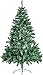 Produktbild Künstlicher Weihnachtsbaum Tannenbaum 30,60,90,120, 150, 180,210 240cm Christbaum Baum GRÜN Weiss Schnee (180, GRÜN)