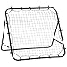 HOMCOM Red de Béisbol Red de Rebote Reboteador de Metal con Ángulo Ajustable y 20 Cuerdas Elásticas para Entrenamiento de Fútbol Tenis Deportes 96x80x96 cm Negro