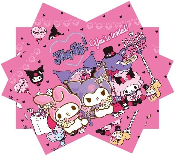 Miniatura 5 de SUTRADHAR 24 invitaciones de cumpleaños kuromi y melodía, invitaciones de fiesta de cumpleaños y melodía, suministros de decoración (invitaciones 24)