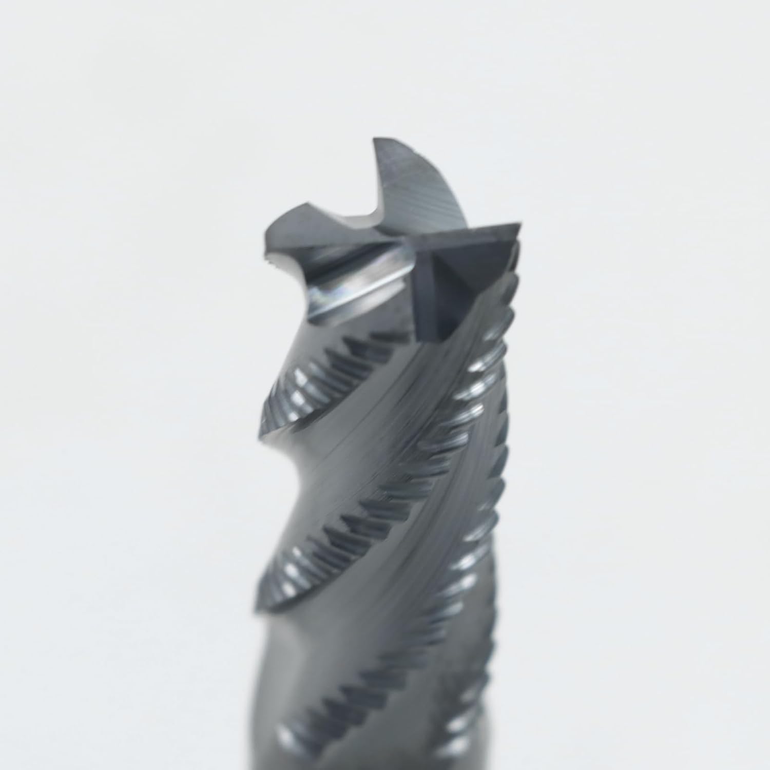 NZ 4 Flute 3/8" Carbide Roughing End Mill with AlTiN Coating, Milling Cutter HRC45 for Machining Stainless Steel, Hardened Steel, Tool Steel, cast Iron