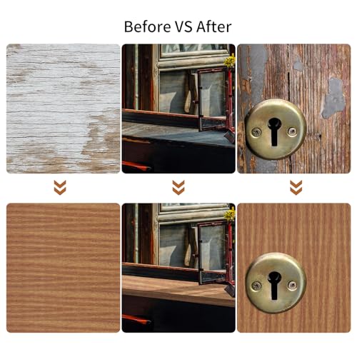 Image of Wood Grain Repair Tape, 2.2 inch x 15ft Self-Adhesive Wood Look Tape for Furniture, Trim, Cabinets & Flooring Edges, Instant Fix for Scratches and Gaps