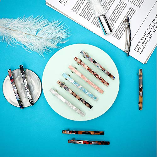 Presilhas de cabelo francesas com 12 peças de presilhas de cabelo skinny tartarugas automáticas pres