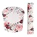 Mouse Wrist Rest Support Pad and Keyboard Wrist Rest Pad,iCasso Ergonomic Raised Memory Foam Wrist Support with No-Slip PU Base, Pain Relief&Prevent for Typer,Gamer (Flower Bundle2)