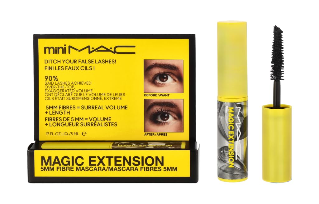 MAC Mini MAC Magic Extension 5MM Fibre Mascara (Extensive Black) – 0.17 fl oz / 5 mL