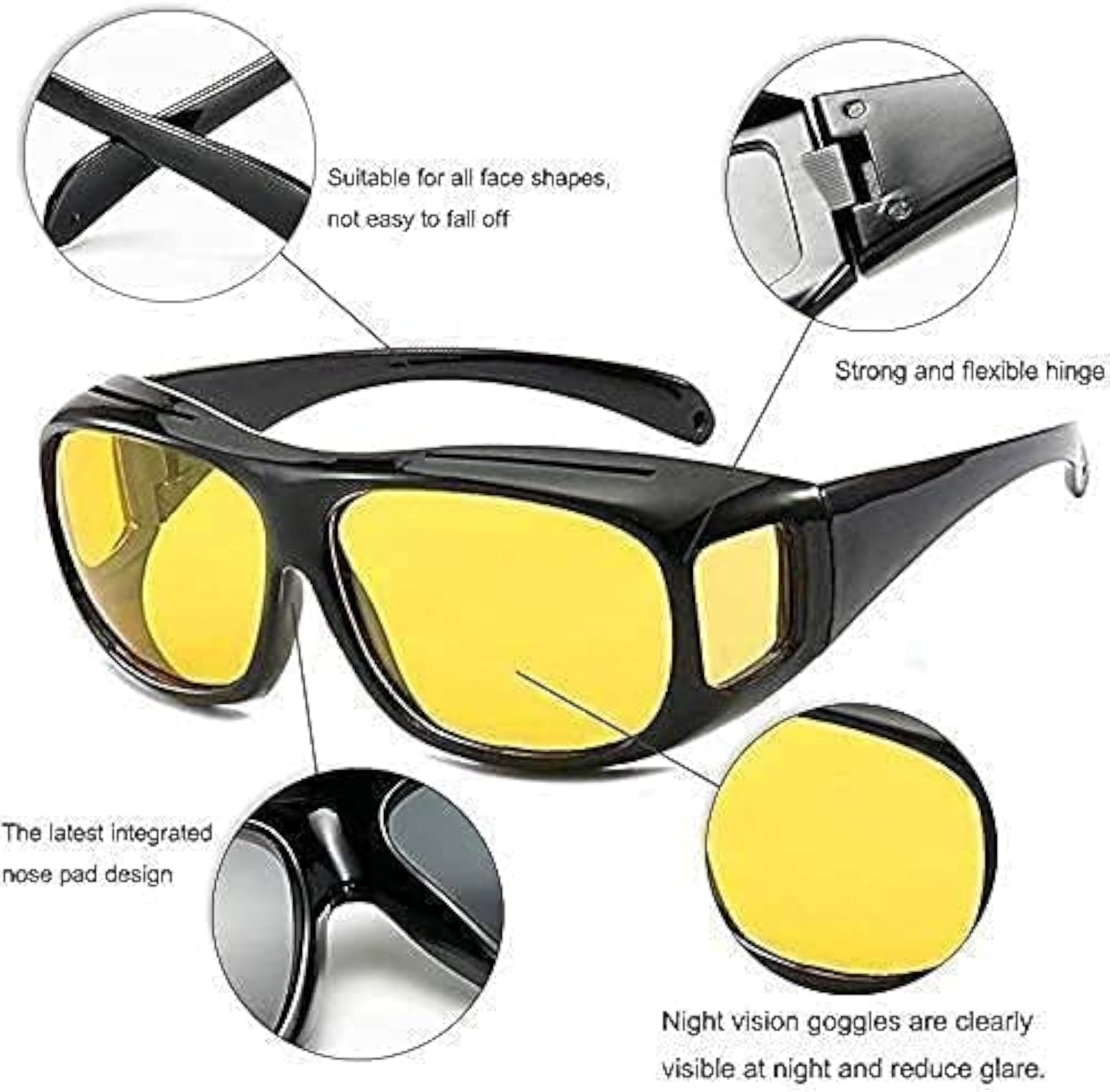 HD Vision & Night Goggles Polarized Sunglasses Pack of 2