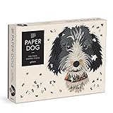 Galison Paper Dogs 750 Piece Shaped Puzzle - Soulful Dog Jigsaw Puzzle for Adults, Thick and Sturdy Pieces, Challenging and Fun Indoor Activity!