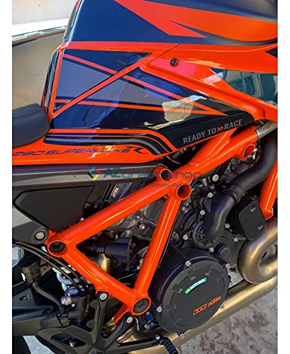 Protections latérales réservoir en résine 3D compatible avec KTM Superduke 1290 R 2020 L-091 (BLUE) - Image 3