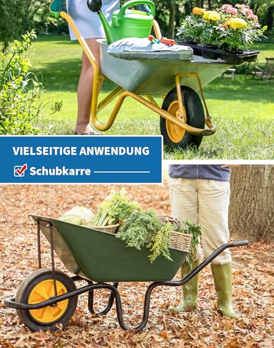 SOSALUK 2X 4.80/4.00-8 Schlauch Reifen Schubkarre Ersatzschlauch für Schubkarrenrad Gummischlauch mit TR13 Winkelventil Innenschlauch für Sackkarren Bollerwagen Rasenmähe Schiebekarre