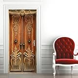 3D Türtapete Selbstklebend: 3D-Kunstaufkleber werden häufig in der tür und wanddekoration, kann angewendet werden auf wand und tür von flur, bad, badezimmer, wohnzimmer, toiletten, schlafzimmer, kinderzimmer, küche etc. Fototapete selbstklebend geeignet für alle glatten oberflächen: türen, glastüren, glastür, kinderzimmertür, wände, treppen, fliesen, spiegel, fenster, möbel und accessoires, sparen sie ihre dekorationskosten