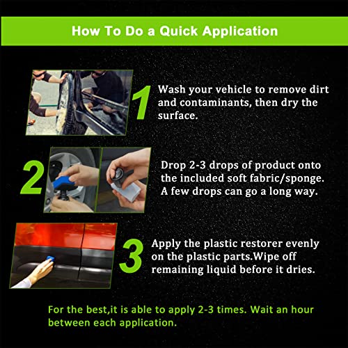 Image of FOLLOWIN Plastic Restorer for Cars, Black Trim Restorer, Ceramic Coating