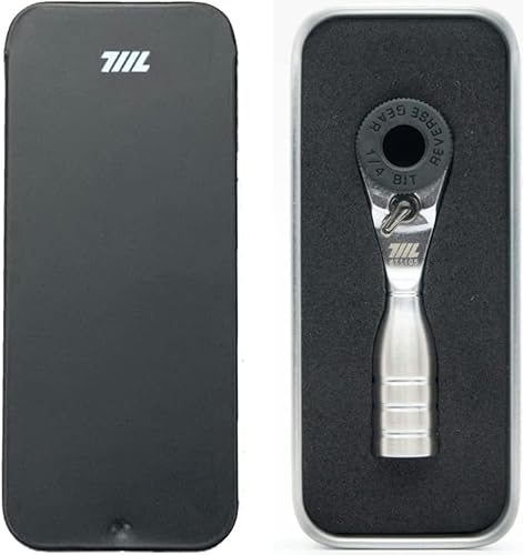 Miniatura 1 de 711L Mini llave de trinquete, la llave de trinquete más pequeña del mundo de 14 pulgadas para espacios reducidos, se conecta a cualquier extensión