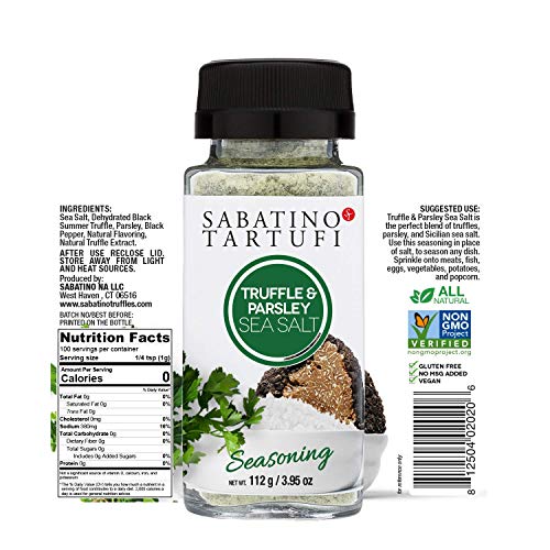 Sabatino Truffle & Parsley Sea Salt Seasoning, Truffle Parsley Salt, 3.53 Ounce - Thumbnail 2