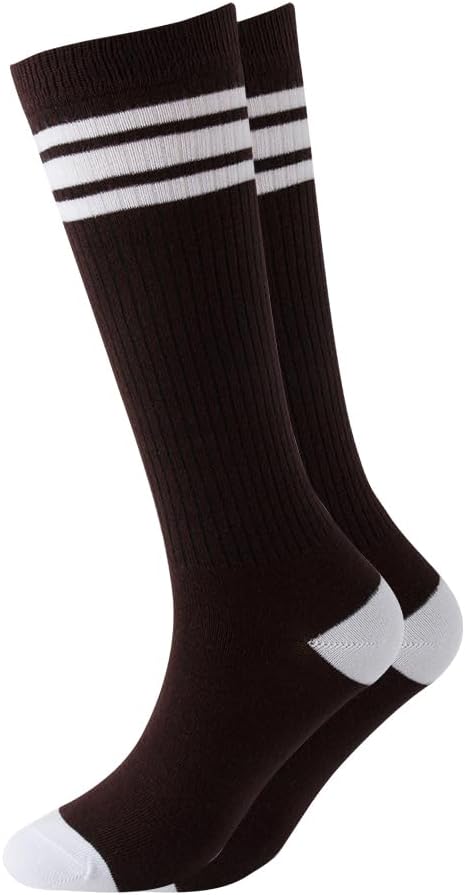 Knee High Tube Socks Comfortable and Breathable with Triple Stripes for Boys