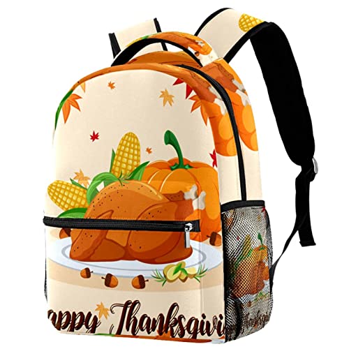 Sac à dos décontracté pour femme grand format cadeau idéal sur le thème Happy Thanksgiving