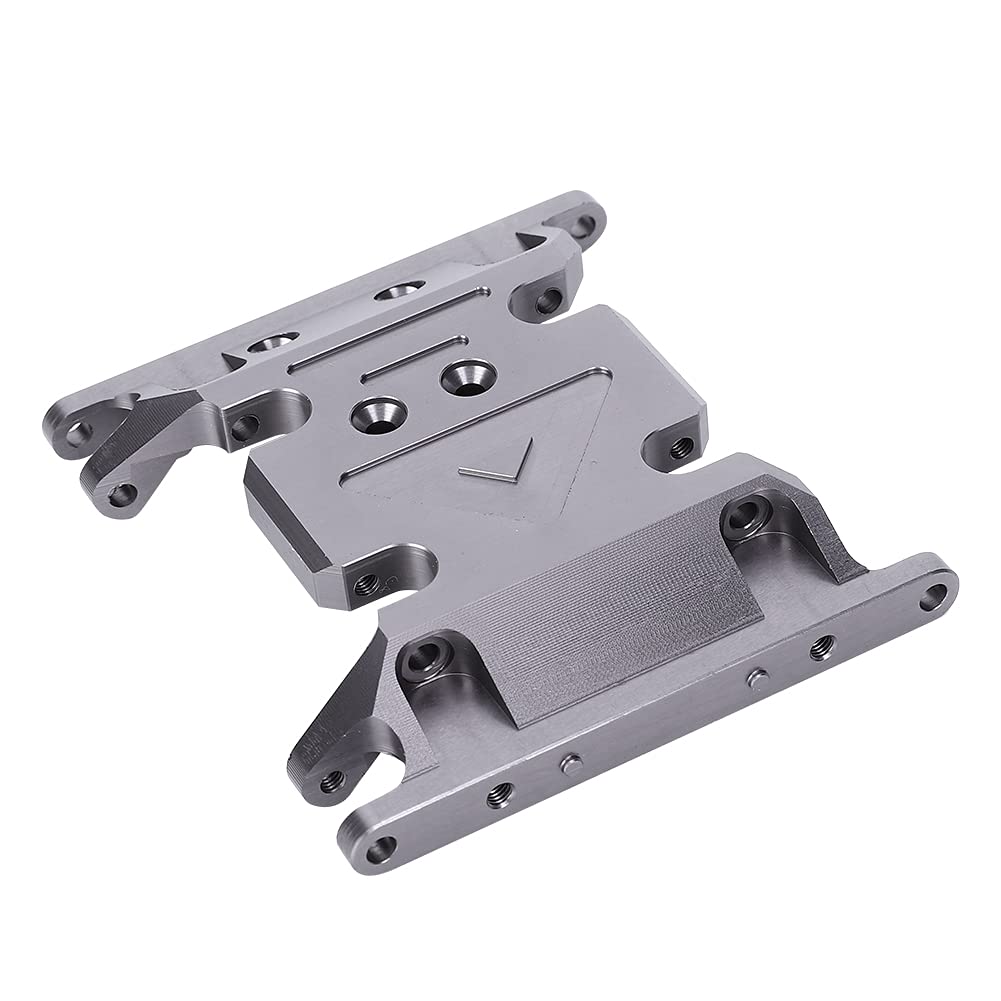 Skrzynia rozdzielcza Dolna podstawa Płyta ochronna Wytrzymały stop aluminium Część ulepszająca dla SCX10 II 1/10 RC Model samochodu Czarny Kolor tytanu 78 mm x 71 mm (Koloru)