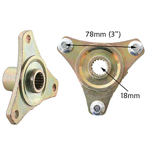 Zxtdr Rear Axle Shaft Assembly Kit With Sprocket Brake Disc Pillow Block For Go Kart Quad Trike Drift Bikes #TOP5