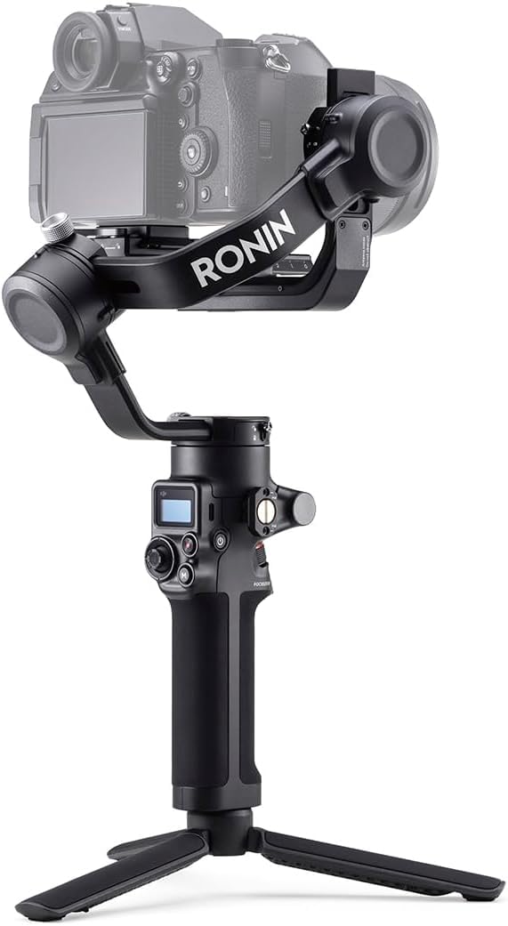 DJI RSC 2 - 3-Achsen-Stabilisator-Gimbal für spiegellose und DSLR-Kameras, Nikon Sony Panasonic Canon Fujifilm, Ronin SC, 3kg Zuladung, Porträtmodus, Touchscreen - Schwarz, Einheitsgröße