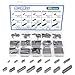 MroMax 150Pcs Round Ended Feather Key 16 Sizes Parallel Drive Shaft Keys Set Carbon Steel Key Stock Assortment Keyway for Golf Carts, Go Carts, Tablesaw Motor Pulley and Smaller Engines(8mm-30mm)