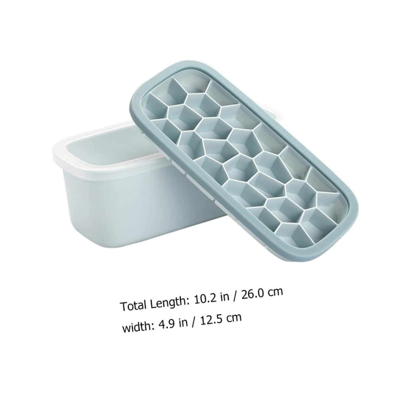 Molde para Hielo de Silicona con Tapa DIY para Cubitos y Polos Reutilizable y Práctico para Hogar Bar y Restaurante Cubitera Antiderrames Color Azul