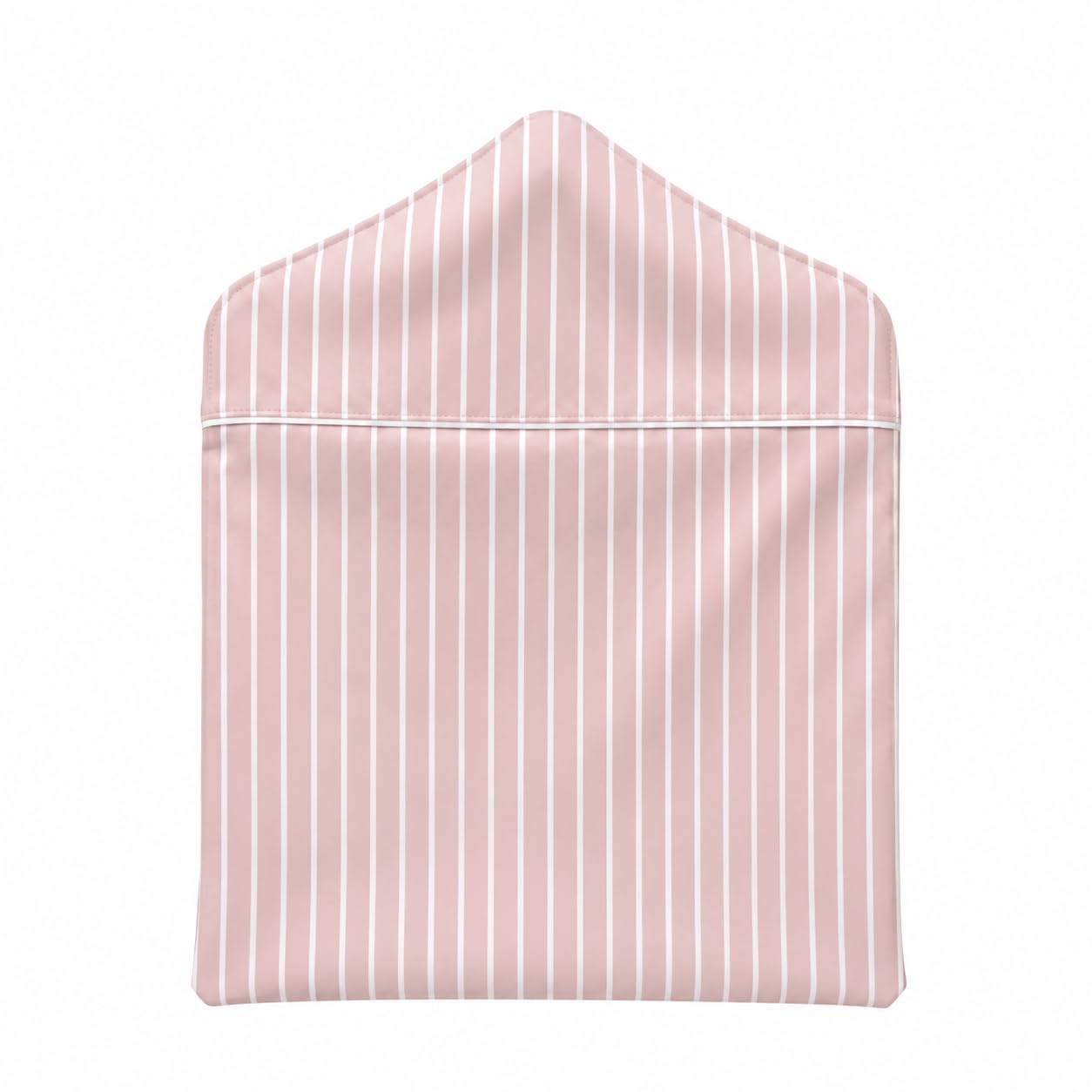 Jolee Fabrics Premium Oilcloth Peg Bags with Wooden Hanger - Large Waterproof Peg Bag, Clothes Clip Storage Perfect for Any Washing Line(Pink and White Stripes)