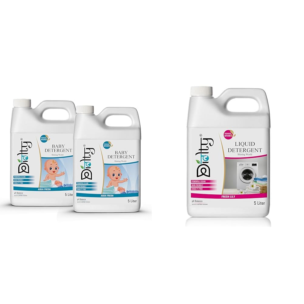 Diolty Hypoallergenic Baby Detergent 10L | Removes Milk & Food Stains | Dermatologist Safe | Aqua | Diolty 5L Liquid Laundry Detergent Lavender Scent | Concentrated Bio-Enzyme Stain Remover | HE Fro-picture-11