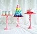 VILAVITA Cake Stands 3-Set Round Cupcake Stands with Simple Design, Dessert Cake Stand, Pink
