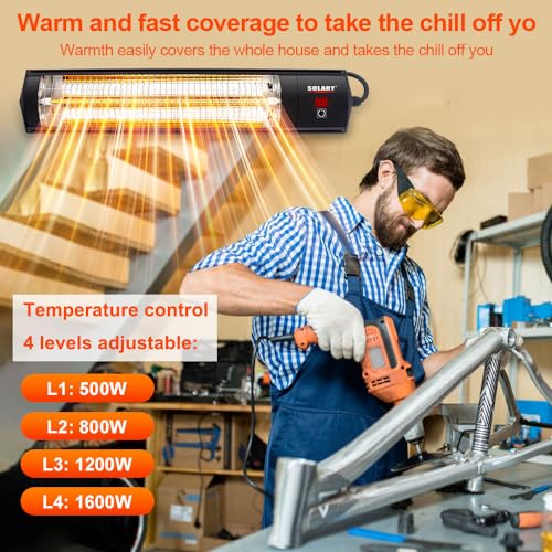 Solary B2C-B1 Infrared Electric Outdoor Heaters For Patio - Wall-Mounted Infrared Heater thumb #1