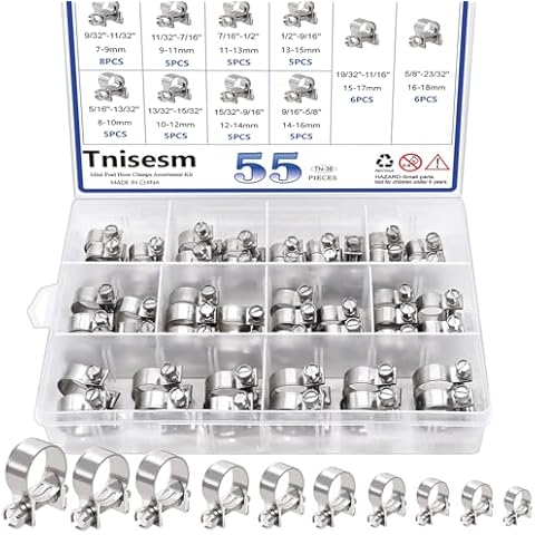 Tnisesm Mini Fuel Injection Hose Clamps Cover