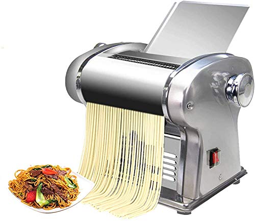 JIAWANSHUN Electric Noodle Maker Machine Semi-automatic Pasta Maker Machine for Spaghetti Ravioli Veggies Home Use 110V 1 Noodle Knife