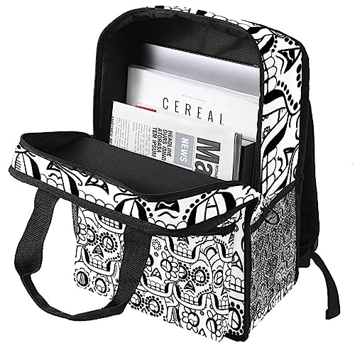 Sac à dos garçon tête de mort multicolore réglable 14in - 3