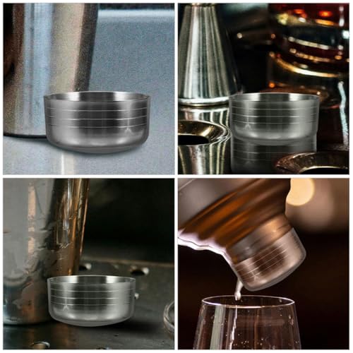 Tapas para coctelera de acero inoxidable pequeñas de 350 ml para mezcla de líquidos, 3 uds 7
