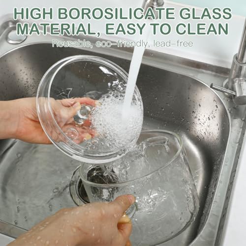 Miniatura 6 de Vaguelly Olla De Borosilicato De 1900 Ml, Olla Transparente Con Tapa Y Asas Dobles Para Gas E Inducción, Para Sopas, Pasta Y Recetas Saludables, Apta Para Familias Y Estudiantes Para Invierno