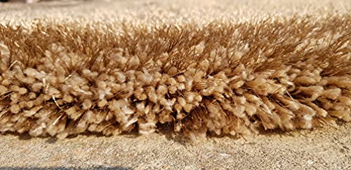 Image of Urban Modern Decor Features 5x7 Feet Modern Soft Shaggy Carpet Thick, Fluffy & 2 inch Pile Shag Rug for Your Kids Room, Bedroom & Livingroom(5x7 feet, Beige Plain)