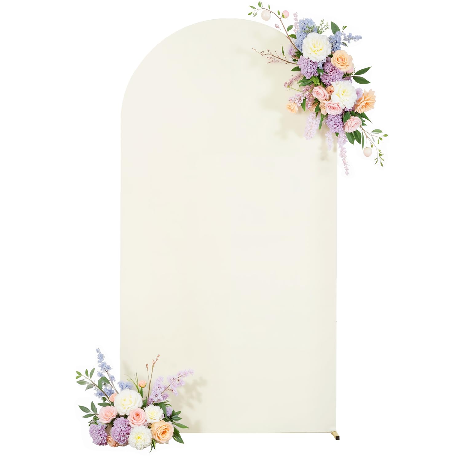 Photo 1 of Ivory Arch Backdrop Cover for Wedding, 6FT Ivory Arch Cover Stretchy Backdrops, Double-Sided Arch Stand Covers for Wedding Ceremony, Baby Shower, Birthday Party Decoration