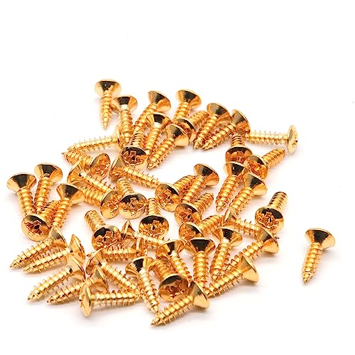 Harpfeas - Tornillos de golpeador de bajo eléctrico de 3 mm, protectores de púas para placa de...