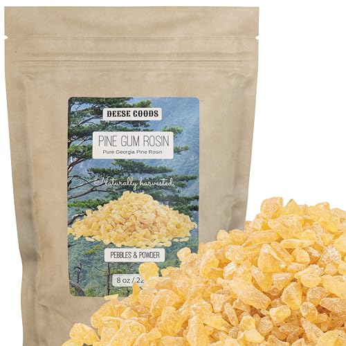 Deese Goods Pine Rosin Pebbles & Powder 8 oz for Beeswax Wrap Making
