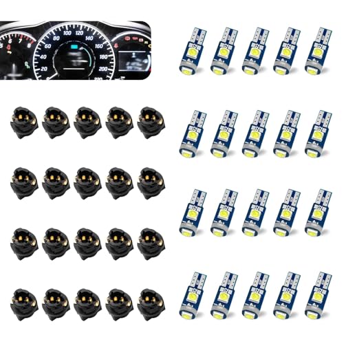 20 luces LED T5 para tablero de auto, color blanco