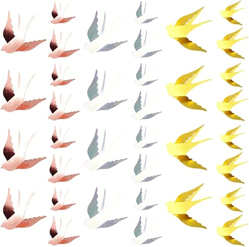 Happyyami 36 calcomanĂas de pared de papel de pájaros voladores 3D, calcomanĂas de pared de pájaros voladores, despegar y pegar, calcomanĂas de Happyyami 36 calcomanĂas de pared de papel de pájaros voladores 3D, calcomanĂas de pared de pájaros voladores, despegar y pegar, calcomanĂas de