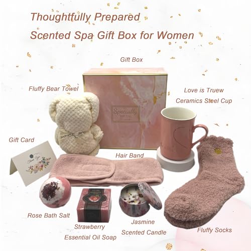 Spa Gift Baskets for Women,Luxury Self Care Gifts for Mom,Get Well Soon Gifts for Friend,Thank You Relaxing Box Gifts for Women 20th,30th,40th,50th,60th 70th 75th Birthday,Anniversary - Image 3