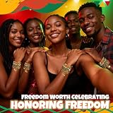FBBP Juneteenth Bracelets for Women Men, Layered Beaded Bracelets, Freedom Celebration Accessories, African Inspired Festival Costume Wristbands, Black History Theme Gifts for Adults