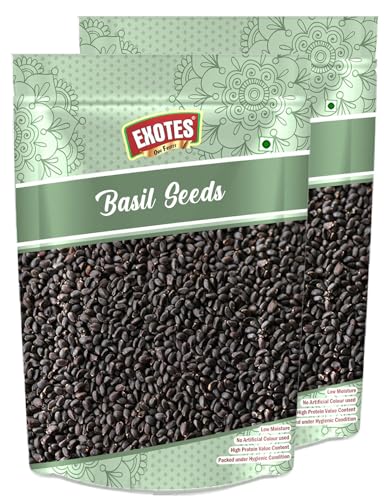 Image of Exotes Dried Fruits Nuts And Seeds (Sabja /Basil Seeds, 400g (2x200g))
