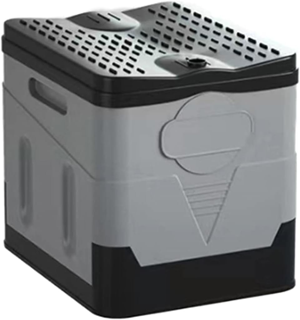 Folding Toilet With Lid Car Boat Portable Potty For Camping Hiking Beach Traffic-Jam Self-driving Travel Outdoor Folding With Lid Strong Bearing Capacity Reusable Trash Can For Camping