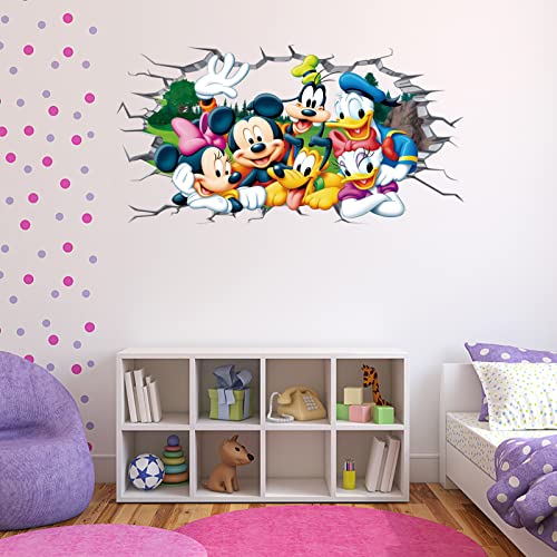 Large Cartoon Wall Stickers For Girls Bedroom 3D Cartoon Creative Art Vinyl Wall Decals Wallpaper Decor For Kids Room Bedroom Kindergarten School House Vinyl Peel And Stick Gift Supplies (15.7"X35.5") #TOP4