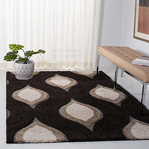 Image of Modern Quality Carpet /Trending Design Hand Woven Fluffy Rug /Mats for Bedroom /Dinning Hall /Living Room 2-inch Thick [Size 6x9 feet]