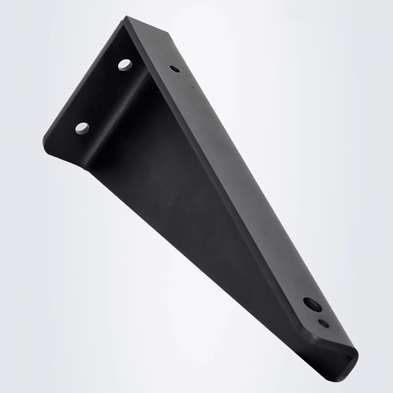 Soportes de pared resistentes en forma de L, soportes flotantes de metal para soportes de TV, escritorios, armarios y encimeras, acabado negro, 320 mm, incluye tornillos para una fácil instalación