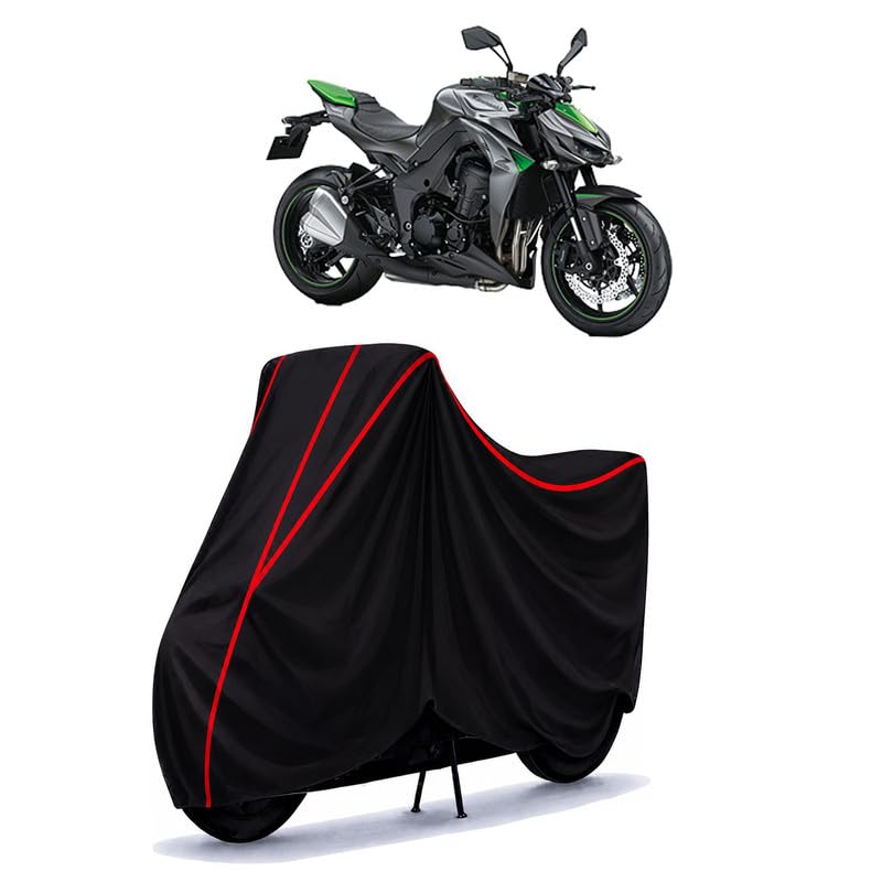 Image of Z 1000 Water Resistant Bike Cover for All Motorcycles & Scooters | Heavy Duty Premium Taffeta Fabric | UV Protection, Dustproof, Scratchproof | All Weather Two Wheeler Body Cover with Elastic Bottom