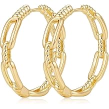 14CT Gold Hoop Earrings for Women Lightweight Hypoallergenic Gold Hoops Simple Classic Everyday Wear Gold Earrings Fashion Jewelry Gift